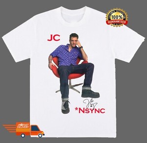 T-shirt Unisex JC Chasez NSYNC Signature - Toutes Tailles - Coton Noir Gildan