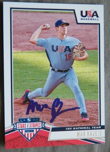 Max Rajcic Signed 2019 Panini Stars & Stripes USA Baseball Auto Card