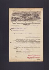 PENIG, Brief Angebot 1914, Peniger Maschinen-Fabrik Eisengiesserei AG Transmissi