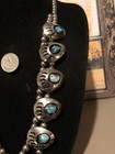 Vintage Jeweler COIN SILVER (.900) & ROYSTON Turquoise Squash Blossom Necklace — photo 3
