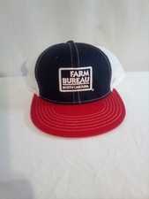 Vintage Farm Bureau Insurance Hat Strapback Trucker Style Cap Made in USA