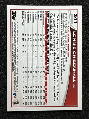 LONNIE CHISENHALL #341 2013 Topps Baseball QTY Cleveland Indians