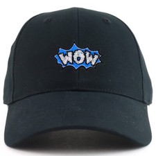 Youth Kid's Wow Patch Youth Size Twill Cotton Structured Baseball Cap - FREESHIP