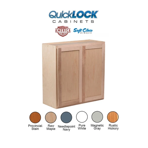 Quicklock RTA (Ready-to-Assemble) Double Door Wall Kitchen Cabinets