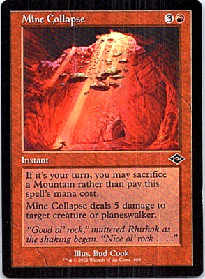 Mine Collapse Modern Horizons 2 Retro Frame Magic The Gathering Light Play