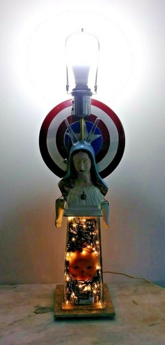 Dark Art "Sacred Entertainment" Lamp By Gargoylery Studio OBO - Picture 2 of 11