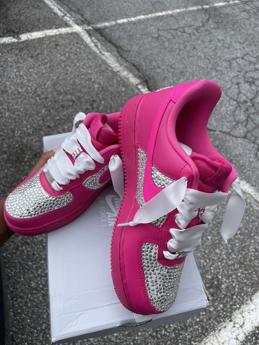 shiny pink air force ones