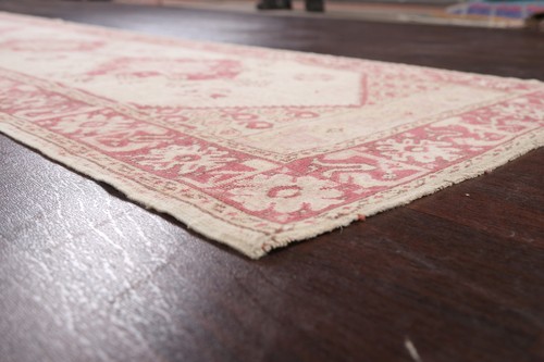 Vintage Gemüsefarbstoff anatolisch türkisch handgeknüpfter schmaler Läuferteppich 3'x10' - Bild 11 von 12
