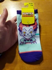 Hunter x Hunter Hisoka 1 Pair Size 5-10 Men's No Show Socks Bioworld