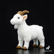 White Goat Plush Doll 29cm 11.5'' Simulation Stuffed Animal Toy Kids Gifts