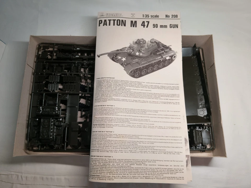 ITALERI M-47 SCALA 1/35 COMPLETO DI TUTTO - Immagine 2 di 3