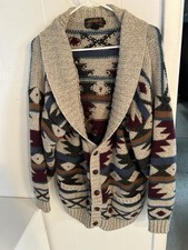 Vintage Eddie Bauer Cardigan Sweater Wool All Buttons Size Large NICE