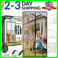 Magnetic Screen Door - Upgraded PET Mesh, Heavy Duty Screen Mesh Curtain for ...