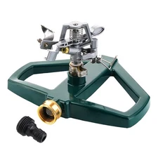 360° Rotating Impact Water Sprinkler with Base Fit for Lawn Yard Garden