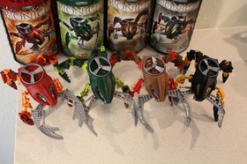Bionicle Visorak Lot 8742 8744 8745 8746 w/ Cans & Manuals &ndash; See Desc