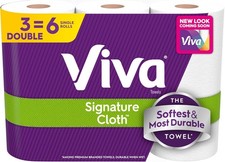Viva Signature Cloth Paper Towels 3 Double Rolls 86 Sheets Per Roll