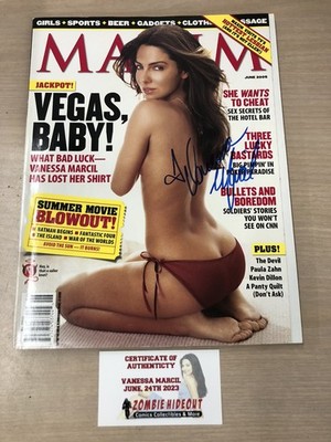 Vanessa Marcil Signed MAXIM Magazine General Hospital, Vegas & 90210 Store COA
