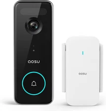 Aosu Doorbell Camera Wireless, 5MP Ultra HD, Support Local Storage, 2.4/5 Ghz Wi