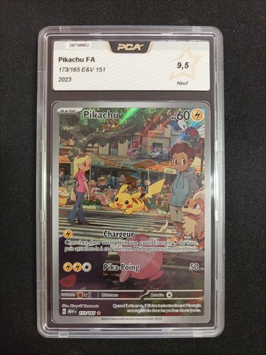 Carte Pokémon Pikachu 173/165 - 151 PCA 9.5