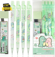 4 Pcs Cute Mechanical Pencil Set Including 0.5Mm Cartoon Mechanical Pencils with