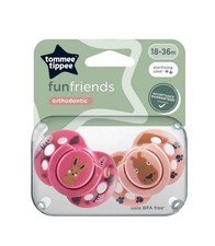 Tommee Tippee Fun Friends Orthodontic Soother 18-36m Pink