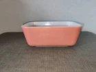 Vintage Pyrex Refrigerator Dish Flamingo Pink  NO LID # 502-Good Condition
