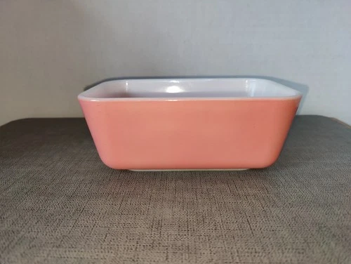 Vintage Pyrex Refrigerator Dish Flamingo Pink  NO LID # 502-Good Condition