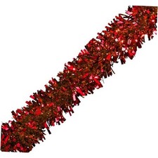 Red Metallic Twist Garland Indoor Outdoor Holiday Parade Float Decoration -