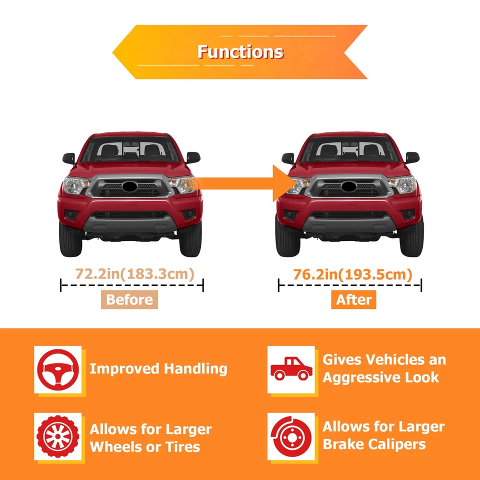 4PCS 2.0" 6x5.5 M12x1.5 Wheel Spacers For Lexus Toyota 4Runner Ford Ranger GMC - Image 2 of 4