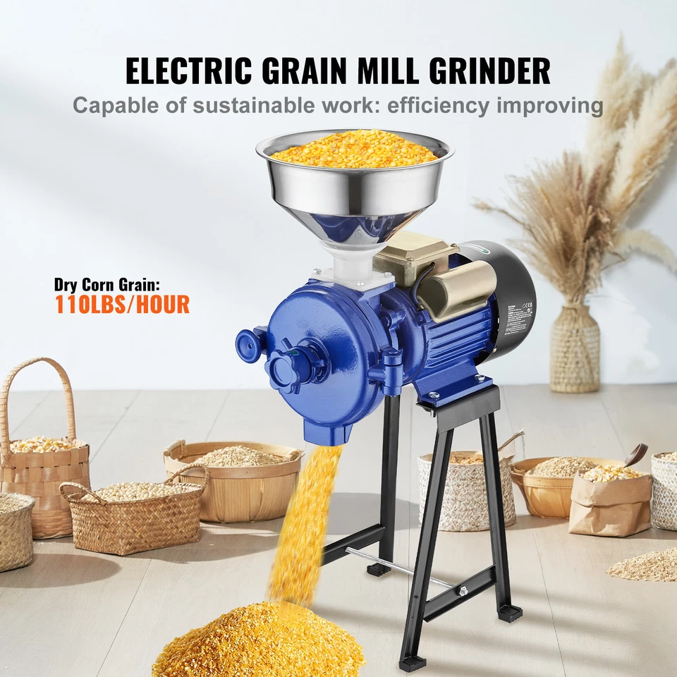3000W Electric Grain Grinder Corn Wheat Flour Cereal Mill Pulverize Dry Grinder - Image 2 of 4