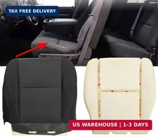 munirater LH Driver Side Bottom Cloth Seat Cover Black and Foam Cushion Pad Re