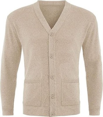 Herren Uni Strickjacken Pullover Warm Langarm V-Ausschnitt Klassisch Strickpullover
