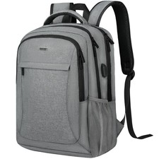 Waterproof Travel Laptop Backpack with USB Charging Port for 15.6" Laptops