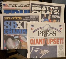 Super Bowl XLII Giants Patriots Newspapers New York Post Asbury Park Press 2008