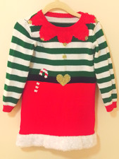 Sparkled Candy Cane Dress - George - Female Child - 2-3 Years - Height 92-98 cm