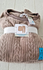PRIMARK FLEECE LADIES TAUPE PYJAMA SET WOMEN COSY WARM PJs BNWT SIZE S