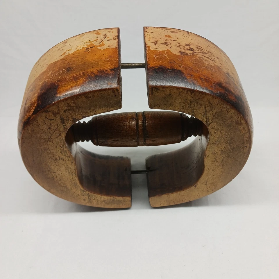 Camilla de sombrero de madera vintage 6 3/4 Foto 4 de 4