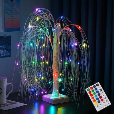 Willow Tree Decoration with Remote - 2ft RGB LED , 60 Color Changing Lights