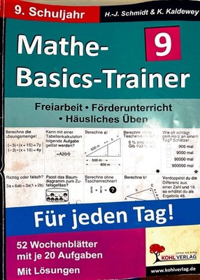 Mathe-Basics-Trainer / 9. Schuljahr Grundlagentraining für jeden Tag! | 56 S.