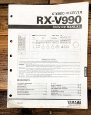 Yamaha RX-V990 Receiver Service Manual Original 