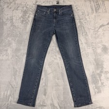 Levi's 511 Jeans Men's 28x32 Blue Whiskered Faded Denim Slim Fit Stretch Rocker