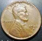 (Apr26) 1946 S Error Lincoln Wheat Cent  Reverse Side Delamination