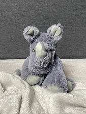 Wildlife Artists Eco Pals Plush Gray Rhinoceros Sewn Eyes Stuffed Animal Lovey