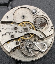 Waltham Pocket Watch Grade 1225 Movement 12s OF 17j 1924 Colonial B Parts Repair