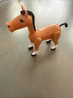 Vtg 1970s Fisher Price Little People Farm Brown Horse