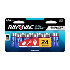Rayovac High Energy AAA Alkaline Batteries 24 Pack Carded