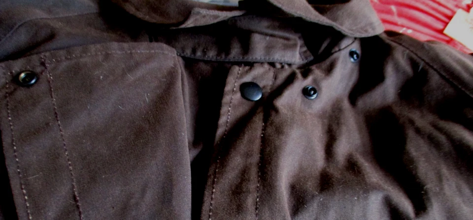 Длинное мужское пальто Western Frontier из коричневой масляной кожи на кнопках большого размера - Изображение 3 из 4