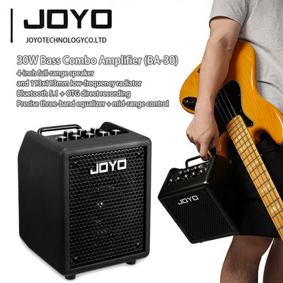 JOYO 30W Portable Basses Combo Amplifier 4'' Speaker with OTG Direct Recording