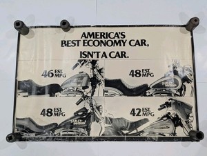 Vintage Harley Davidson Advertising Poster MPH America's Best Economy