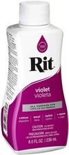 236Ml Rit Violet Dye For Natural Fibers Cotton Linen Wool Silk Rayon Ramie
